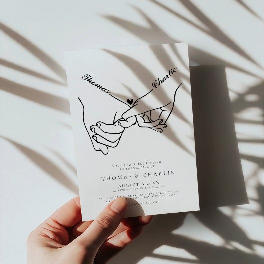 Invitation Mariage minimal simple