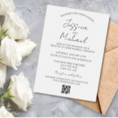 Invitation Mariage minimal simple Code QR minimal RSVP