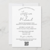 Invitation Mariage minimal simple Code QR minimal RSVP (Devant)