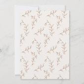 Invitation Mariage minimal terracota rust boho botanique (Dos)