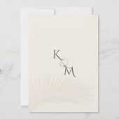 Invitation Mariage minimal Tropical Palm Leaf Boho Beach (Dos)
