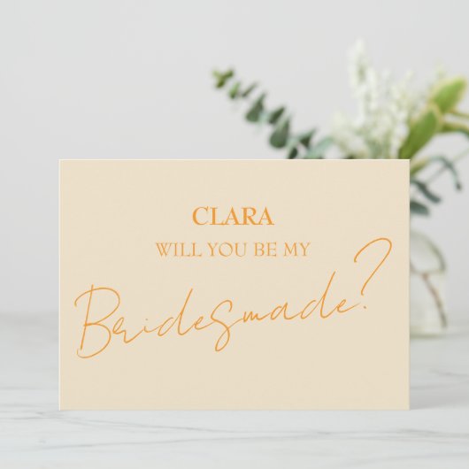 Invitation Mariage minimal Vosvos vert Bridesmade (Debout devant)