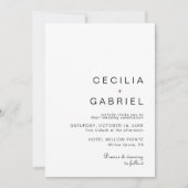 Invitation Mariage minimaliste (Devant)