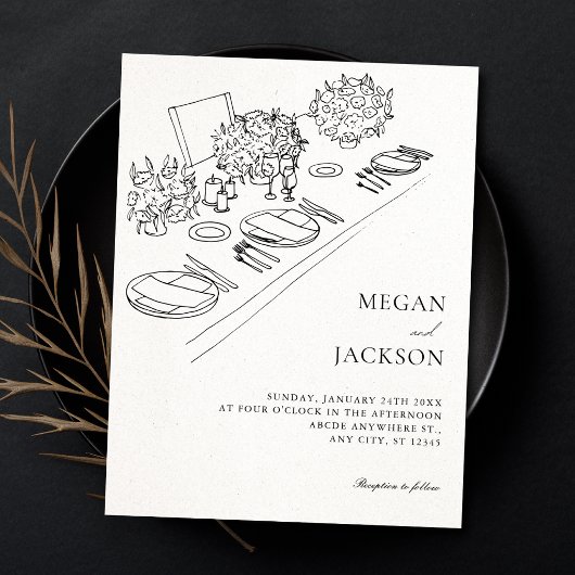 Invitation Mariage minimaliste