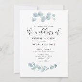 Invitation Mariage minimaliste aquarelle (Devant)