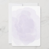 Invitation Mariage minimaliste aquarelle violette (Dos)