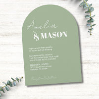 Mariage Minimaliste Arche Vert Sauge et Blanc