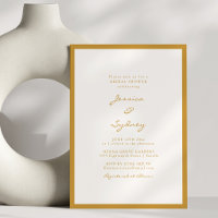 Mariage Minimaliste avec Bordure Jaune Moutarde
