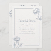 Invitation Mariage minimaliste beige (Devant / Derrière)