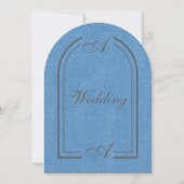 Invitation Mariage Minimaliste Bleu Cobalt et Gris Arche (Devant)
