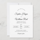 Invitation Mariage minimaliste Boho (Devant)