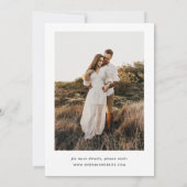 Invitation Mariage minimaliste Boho (Dos)
