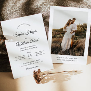Invitation Mariage minimaliste Boho