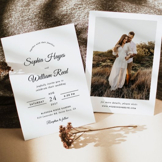 Invitation Mariage minimaliste Boho