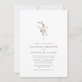 Invitation Mariage Minimaliste Boho Botanique (Devant)