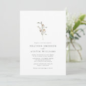 Invitation Mariage Minimaliste Boho Botanique (Debout devant)