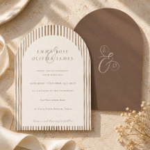 Mariage Minimaliste Boho Brun Chocolat Rayures Ivo