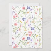 Invitation Mariage minimaliste Boho Chic Fleur sauvage Garden (Dos)