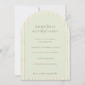 Invitation Mariage Minimaliste Boho Vert Sauge (Devant)