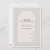 Invitation Mariage minimaliste botanique bleu sage (Dos)
