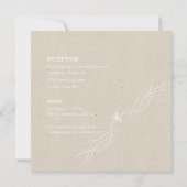 Invitation Mariage minimaliste bronzé et blanc (Dos)