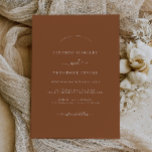 Invitation Mariage minimaliste brûlé orange<br><div class="desc">Plus Jolies invitations de mariage dans le Little Bayleigh Store!</div>