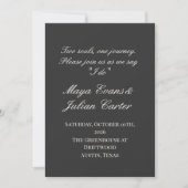 Invitation Mariage Minimaliste Charbon et Blanc Chaud (Devant)