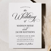 Invitation Mariage minimaliste classique élégant