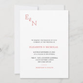 Invitation mariage minimaliste classique noir et blanc (Devant)