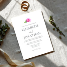 Mariage Minimaliste Classique Rose Rose