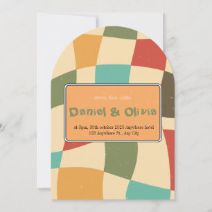 Invitation Mariage minimaliste coloré