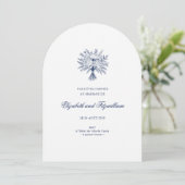 Invitation Mariage minimaliste de bouquet nuptial (Debout devant)