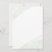 Invitation Mariage minimaliste de foune verte (Dos)