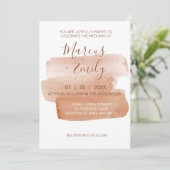 Invitation Mariage minimaliste de l'aquarelle moderne (Debout devant)