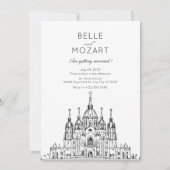 Invitation Mariage minimaliste de l'église (Devant)