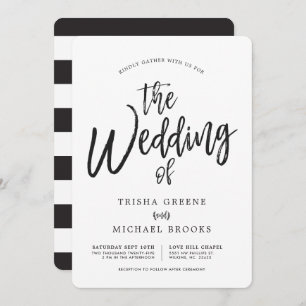 Invitation Mariage minimaliste de script dansant