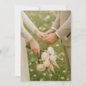 Invitation Mariage minimaliste de superposition photo moderne (Dos)