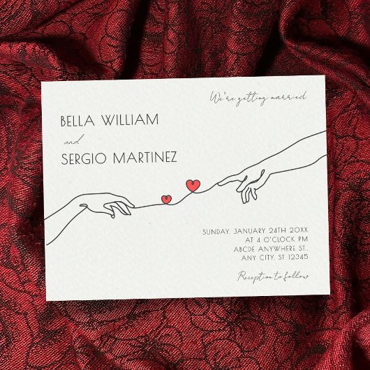 Invitation Mariage minimaliste décontracté