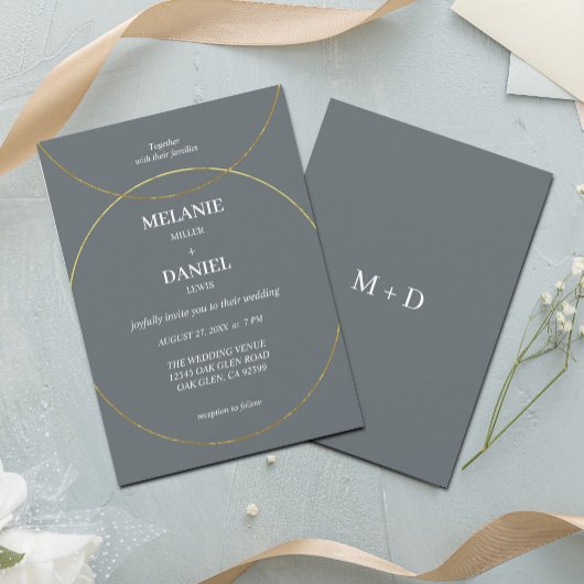 Invitation Mariage minimaliste des anneaux