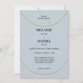 Invitation Mariage minimaliste des anneaux (Devant)