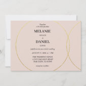 Invitation Mariage minimaliste des anneaux (Devant)