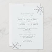 Invitation Mariage minimaliste d'hiver de neige (Devant)