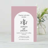 Invitation Mariage minimaliste doux (Debout devant)