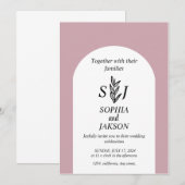 Invitation Mariage minimaliste doux (Devant / Derrière)