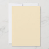 Invitation Mariage minimaliste écriture jaune marron (Dos)
