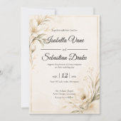 Invitation Mariage Minimaliste Élégant (Devant)