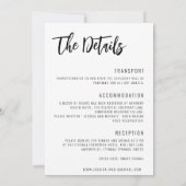 Invitation 💍 Mariage minimaliste élégant (Dos)