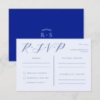 Mariage minimaliste Élégant bleu électrique RSVP