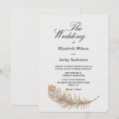 Invitation Mariage minimaliste élégant classique moderne (Devant / Derrière)