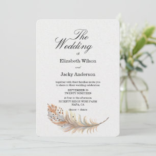 Invitation Mariage minimaliste élégant classique moderne
